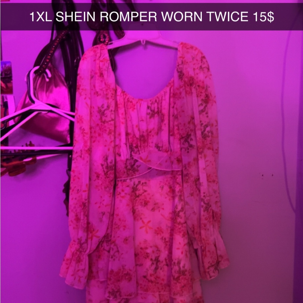 SHEIN Pink Floral Romper